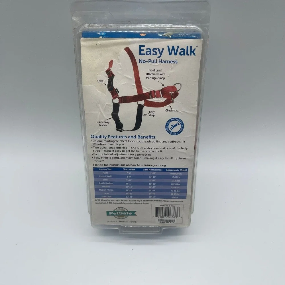 PetSafe Easy Walk No-Pull Dog Harness - Size Small - Red/Black